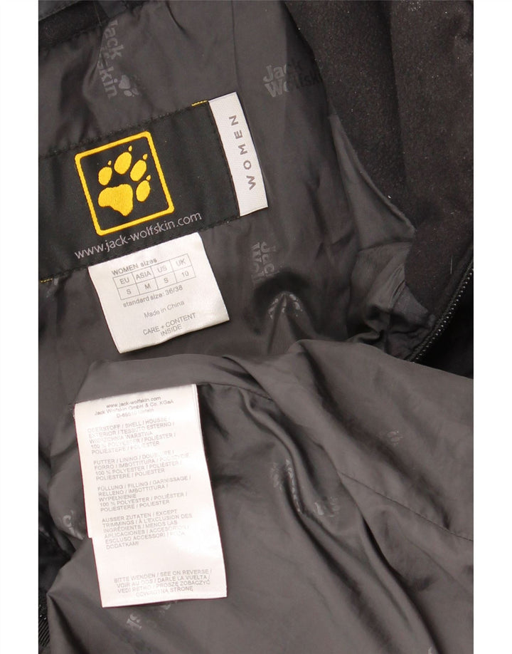 Jack Wolfskin Γυναικείο παλτό μεγάλου μεγέθους UK 10 μικρό μαύρο πολυεστέρα