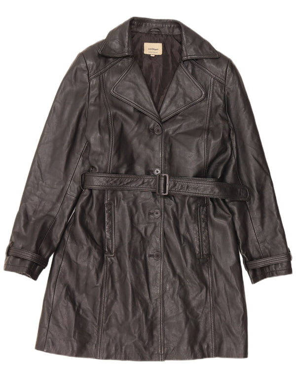 Conbipel Γυναικείο Δερμάτινο Παλτό IT 46 Large Μαύρο Δερμάτινο