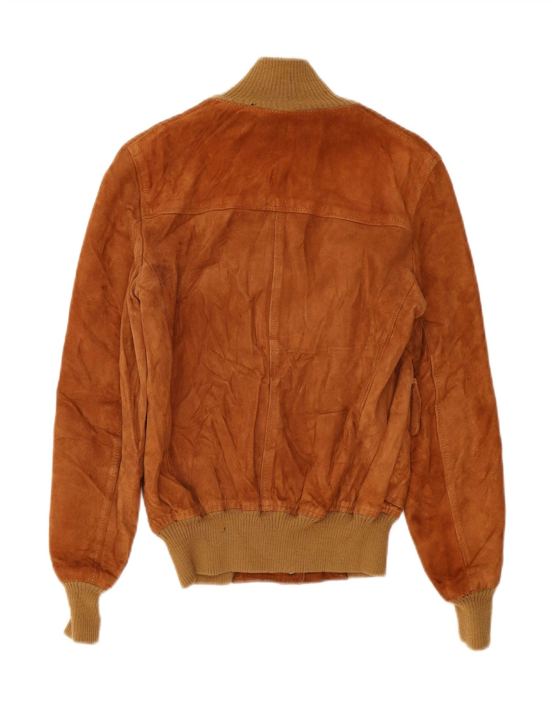 Vintage Γυναικείο Suede Bomber Jacket IT 48 XL Καφέ Δερμάτινο