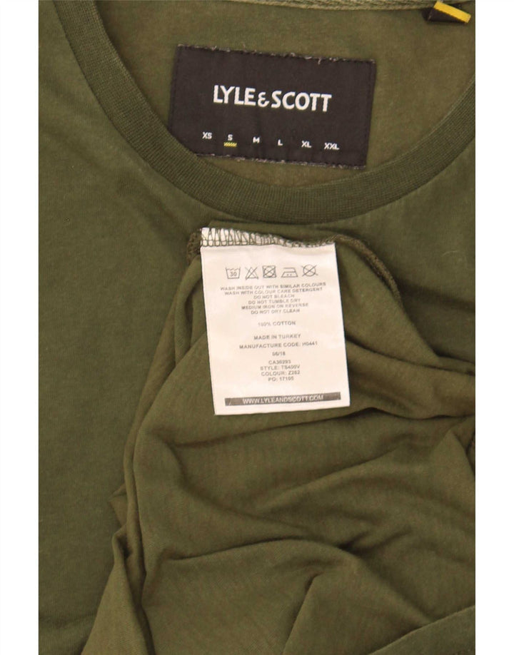 Lyle & Scott Ανδρικό T-Shirt Top Μικρό Χακί Βαμβακερό