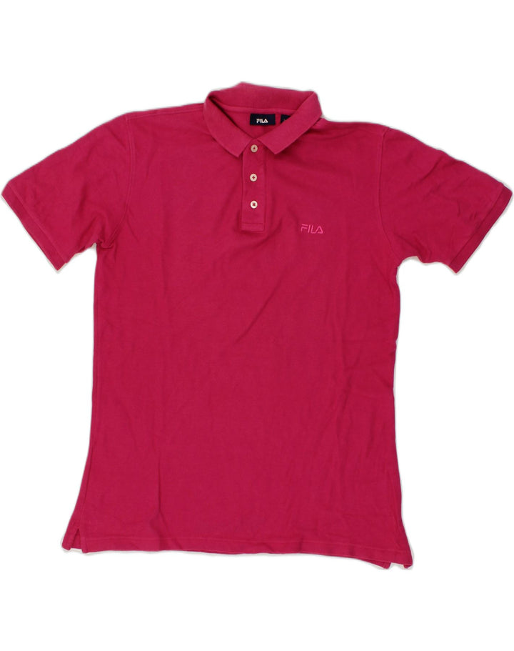 FILA Mens Polo Shirt Medium Pink Cotton | Vintage Fila | Thrift | Second-Hand Fila | Used Clothing | Messina Hembry 