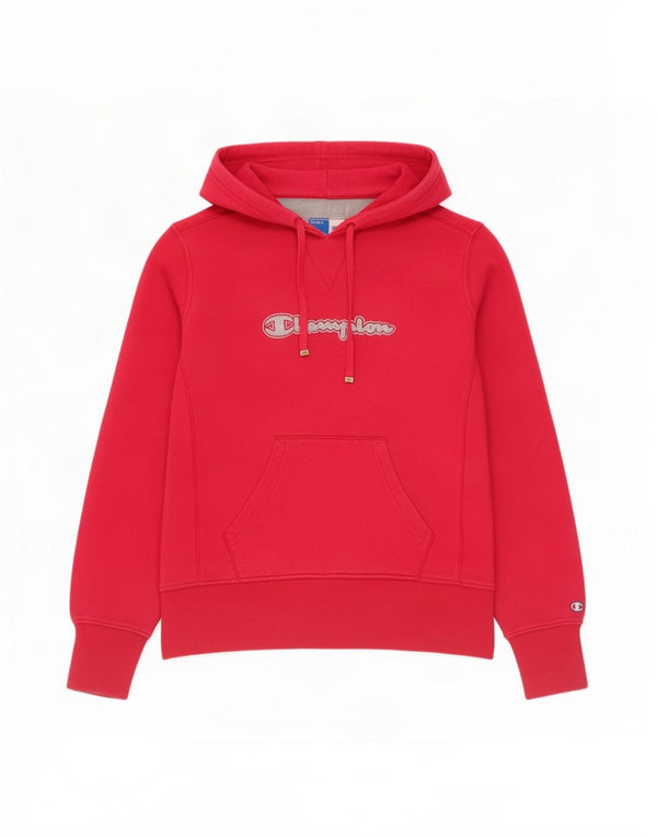 Champion Womens Heritage Classics Graphic Hoodie Jumper UK 12 Medium Pink