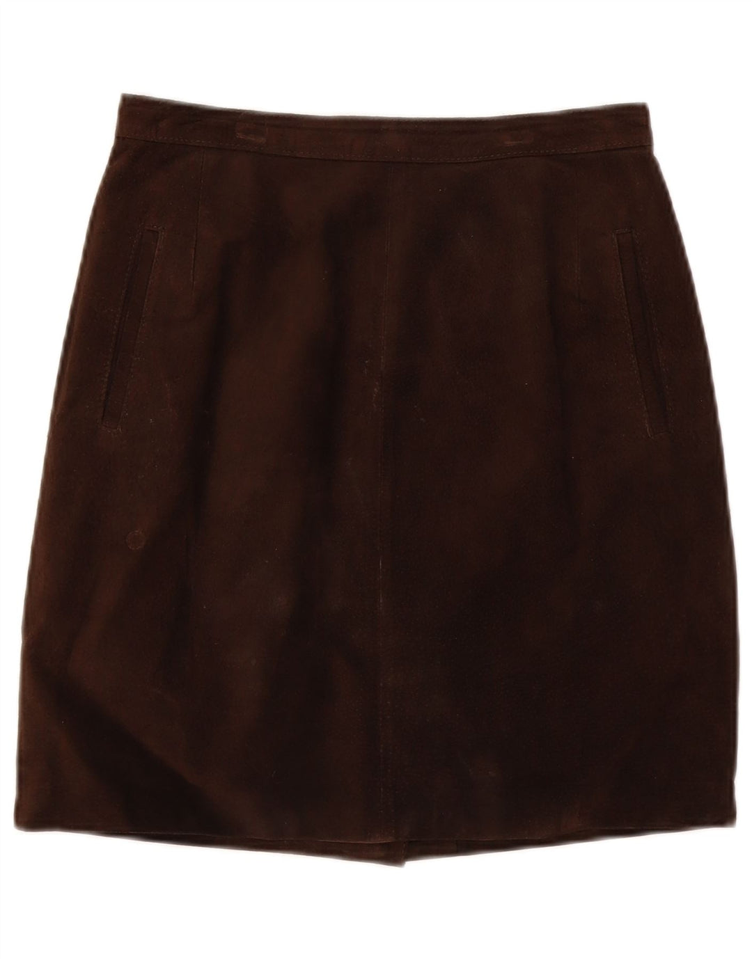 Vintage Γυναικεία Suede Φούστα IT 44 Medium W28 Καφέ Δερμάτινο