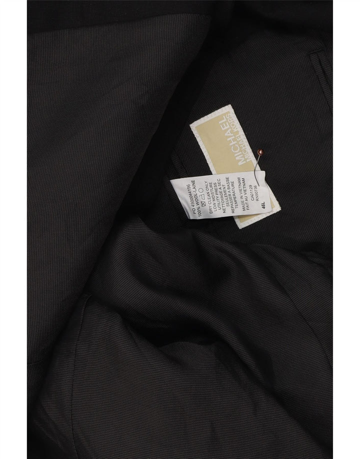 Michael Kors Ανδρικό Longline 2 Button Jacket UK 46 3XL Black Wool