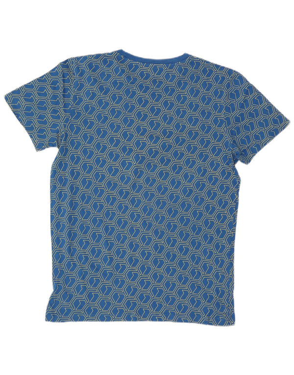 Jack & Jones Ανδρικό γραφικό T-Shirt Top Medium Blue Geometric
