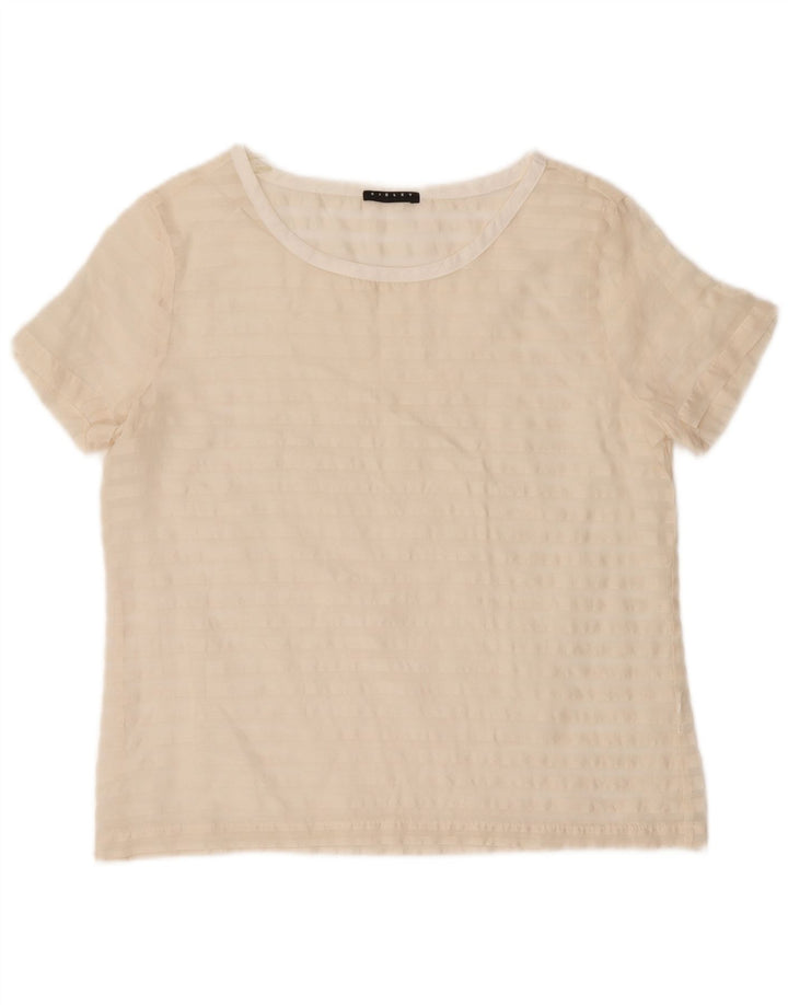 Γυναικεία μπλούζα SISLEY τοπ UK 12 Medium Off White ριγέ
