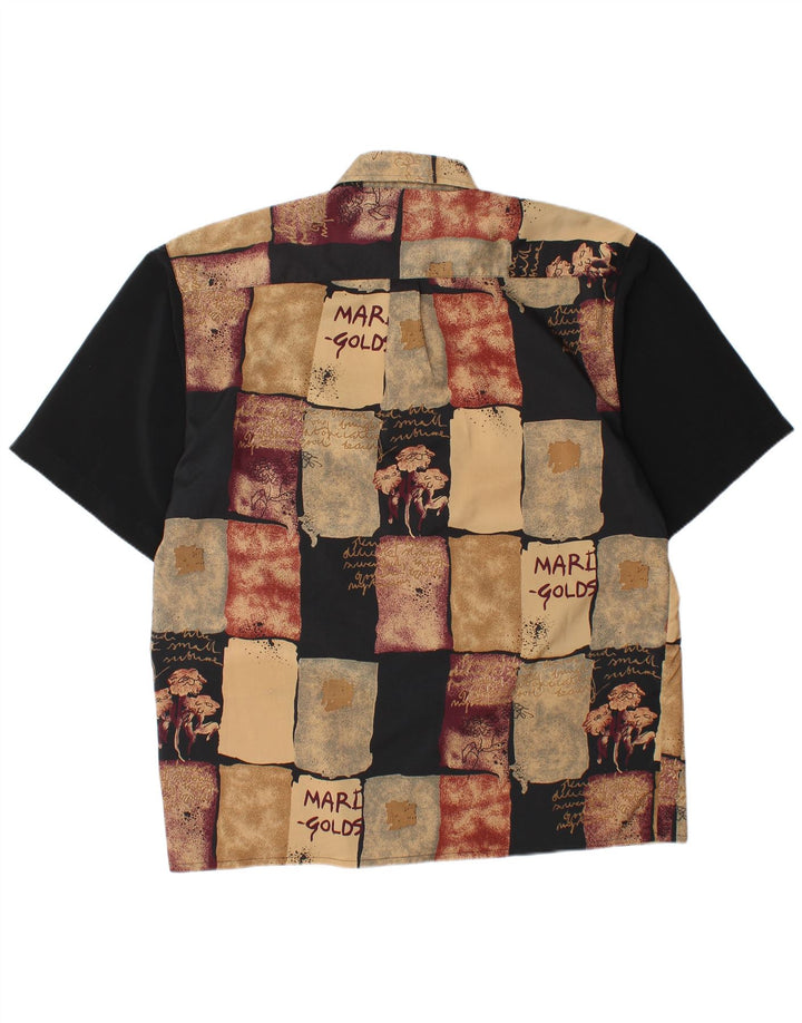 Ανδρικό κοντομάνικο πουκάμισο DAY-X 15 1/2 Medium Beige Patchwork Πολυεστέρας