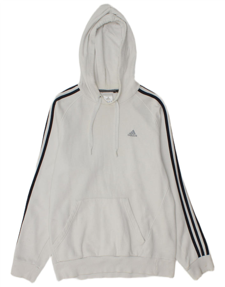 Ανδρικό φούτερ Adidas, μεσαίο λευκό βαμβακερό