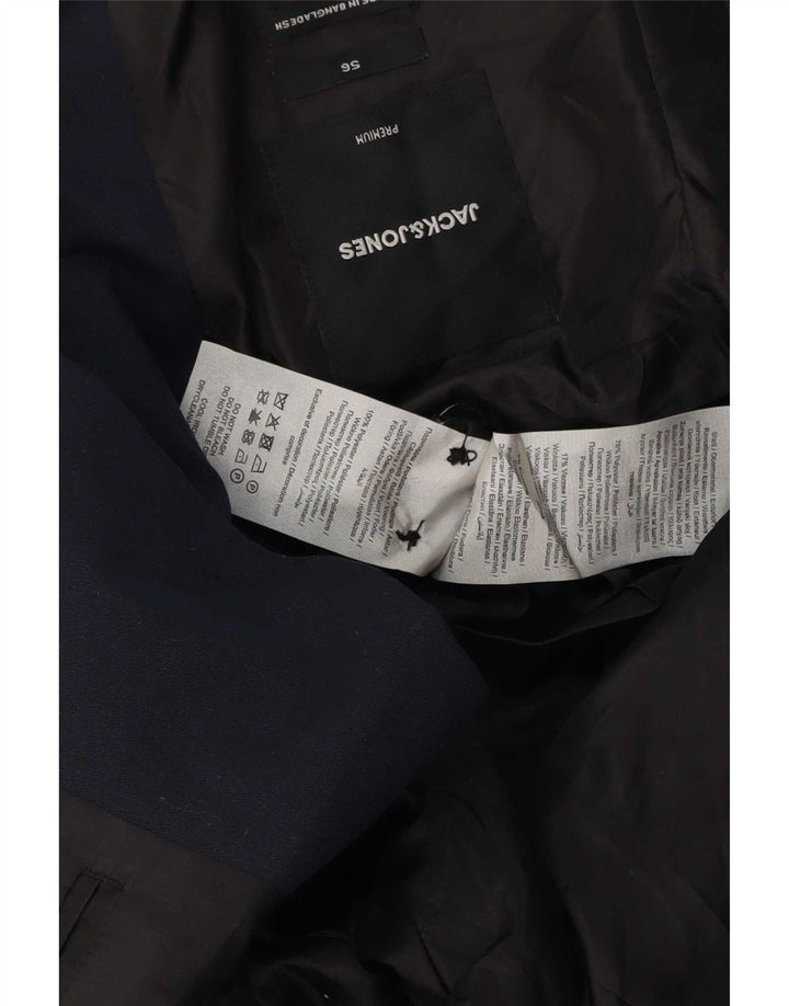 Jack & Jones Ανδρικό σακάκι μπλέιζερ με 2 κουμπιά EU 56 3XL Navy Blue Polyester