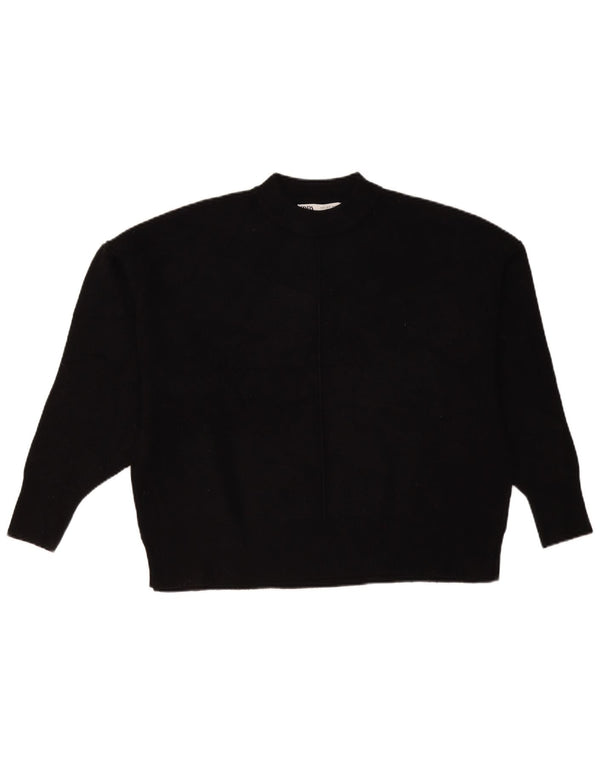 Zara γυναικείο πουλόβερ με λαιμό χελώνα UK 10 Small Black Viscose