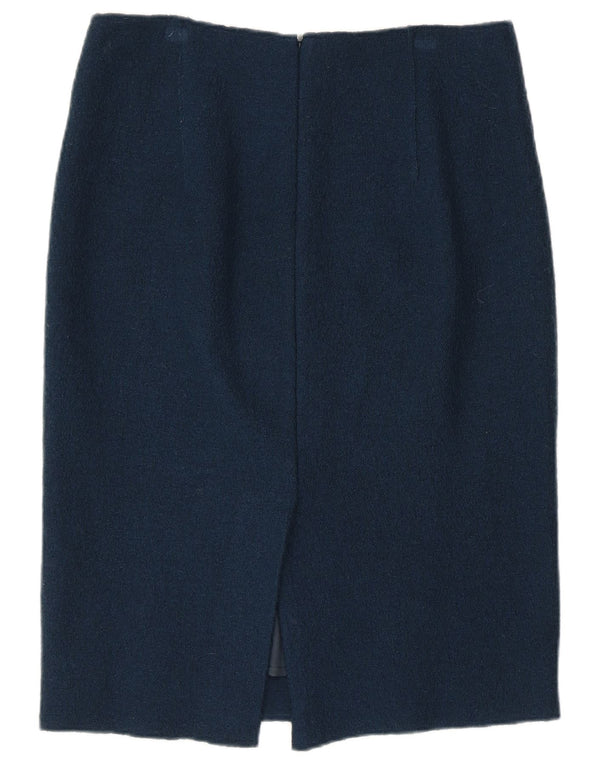 Jigsaw Γυναικεία Pencil Φούστα UK 12 Medium W32 Navy Blue Wool