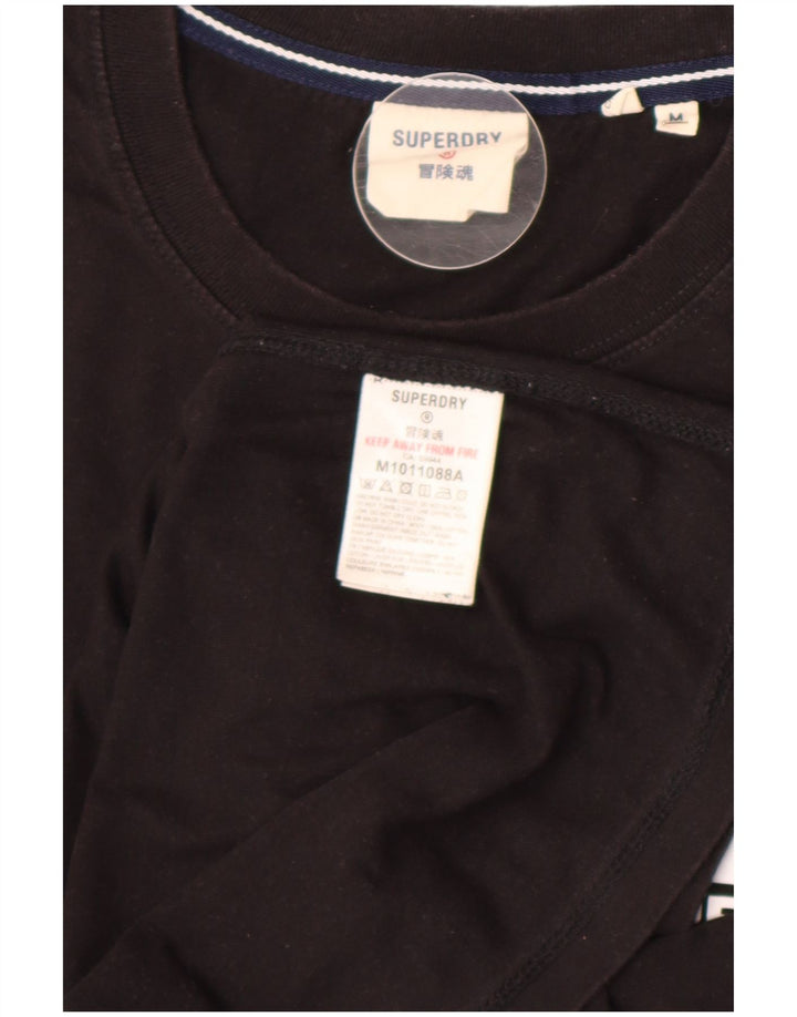 Ανδρικό γραφικό T-Shirt Superdry Top Μεσαίο μαύρο βαμβακερό
