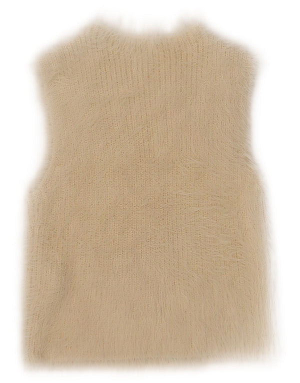 Zara Γυναικείο γιλέκο Crop Tank Top UK 14 Large Beige Polyamide