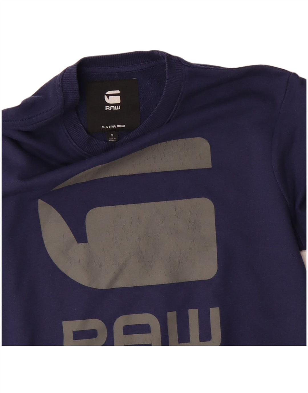 Ανδρικό γραφικό φούτερ G-STAR Small Navy Blue Cotton