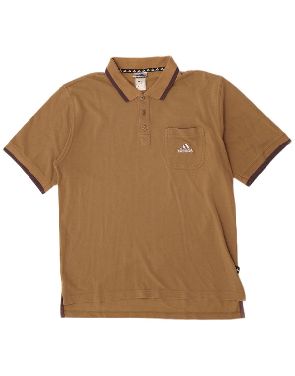 Ανδρικό μπλουζάκι Adidas Polo UK 40/42 μεσαίο βαμβακερό μπεζ