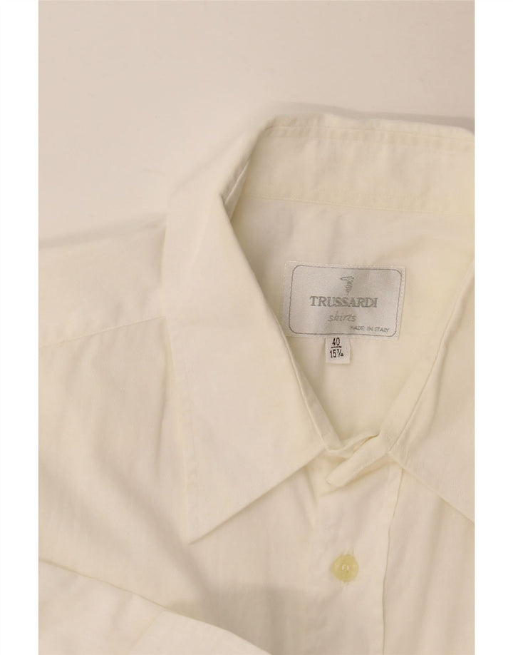 Ανδρικό πουκάμισο Trussardi Μέγεθος 40 15 3/4 Μεσαίο Λευκό