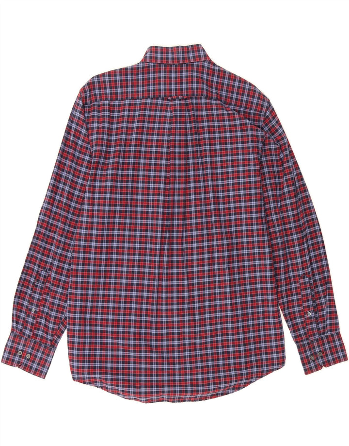 IZOD Mens Shirt Medium Red Check Cotton Vintage Izod and Second-Hand Izod from Messina Hembry 