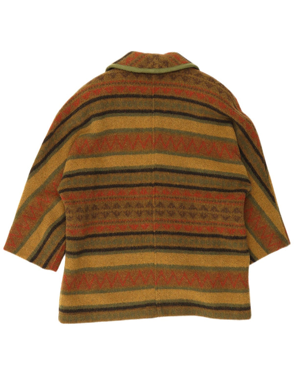 Vintage Γυναικείο Παλτό UK 18 XL Χακί Ριγέ