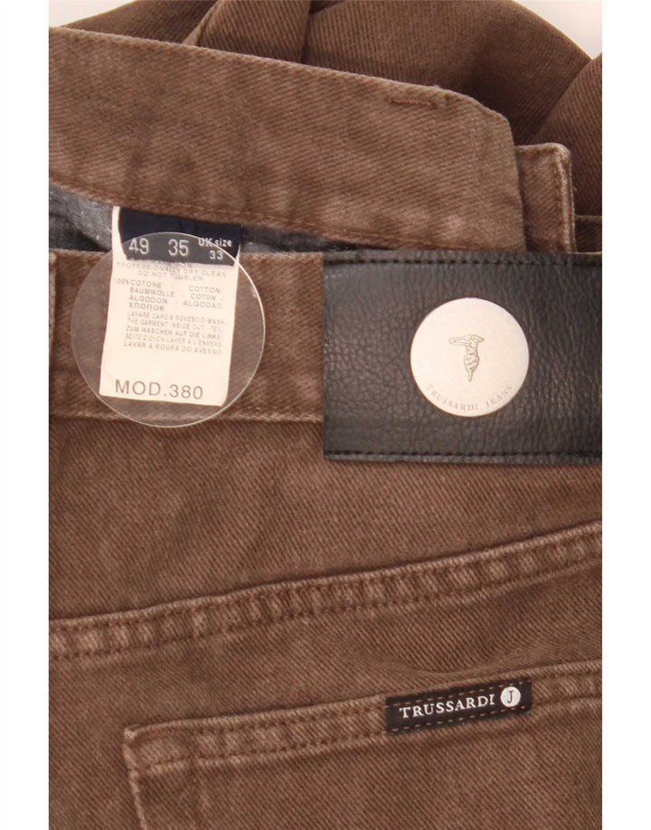 Ανδρικό τζιν Trussardi ίσιο W33 L30 Καφέ βαμβακερό