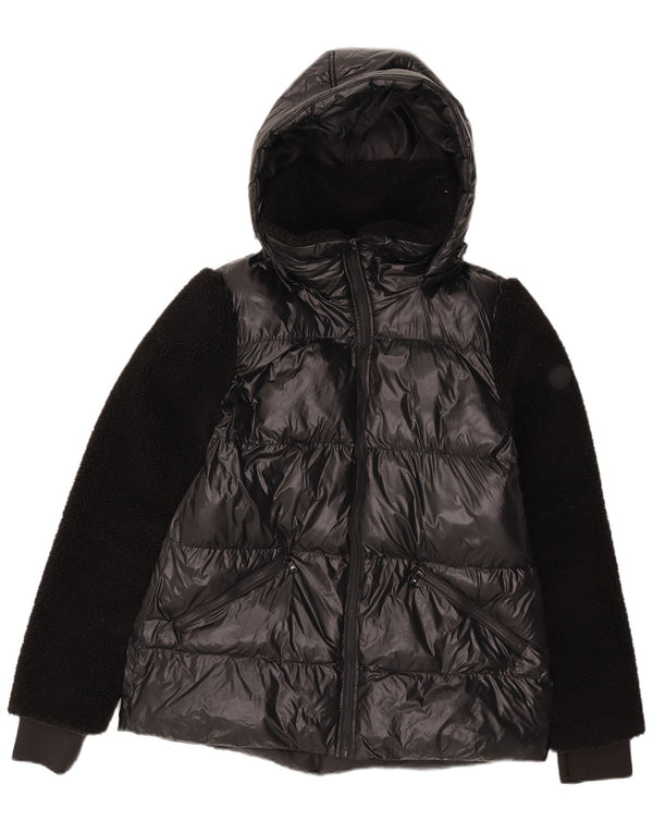Michael Kors Γυναικείο μπουφάν με κουκούλα UK 14 Medium Black Nylon