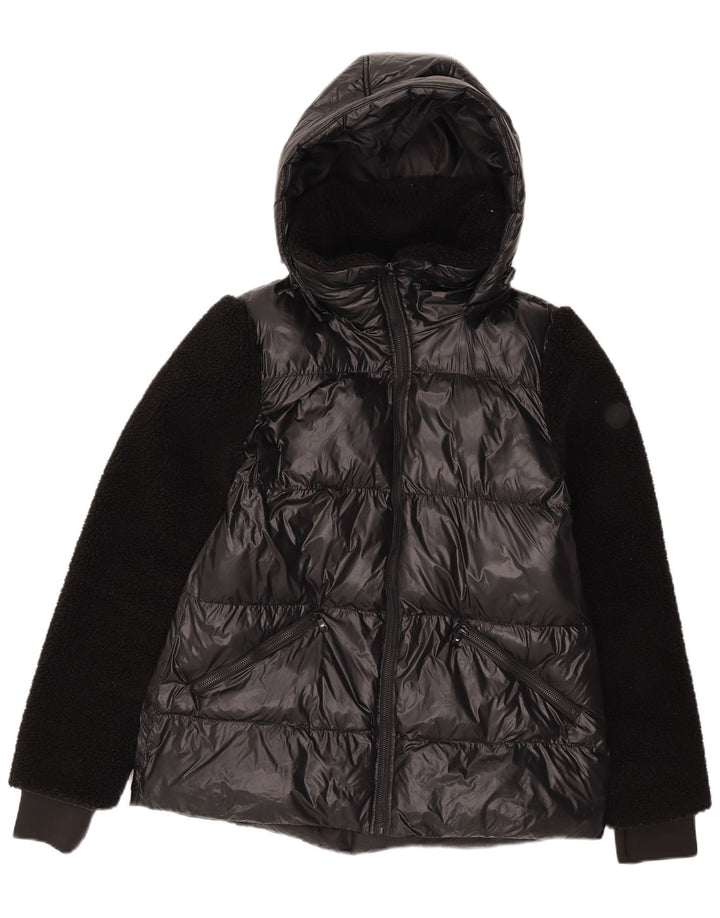 Michael Kors Γυναικείο μπουφάν με κουκούλα UK 14 Medium Black Nylon
