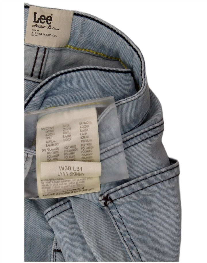 LEE Womens Lynn Skinny Jeans W30 L31 Blue Cotton