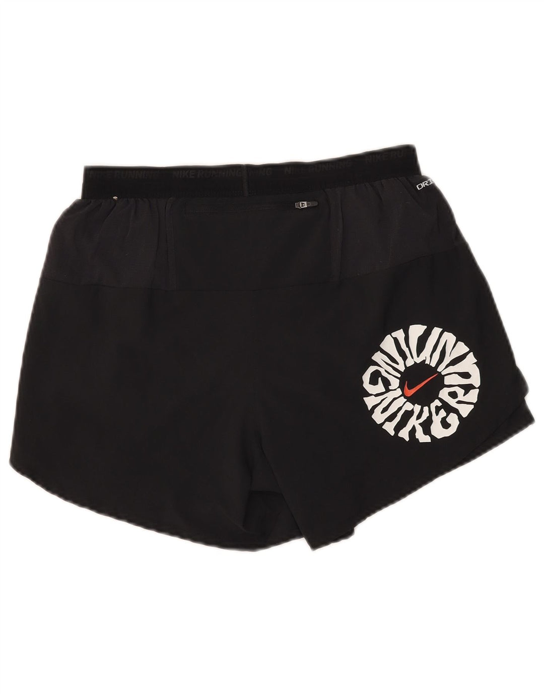 Γυναικείο αθλητικό σορτς Nike με γραφικό Dri Fit UK 14 μεσαίο μαύρο πολυεστέρα