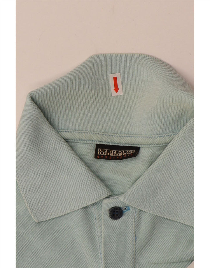 NAPAPIJRI Ανδρικό Geographic Polo πουκάμισο Small Blue Colourblock Βαμβακερό