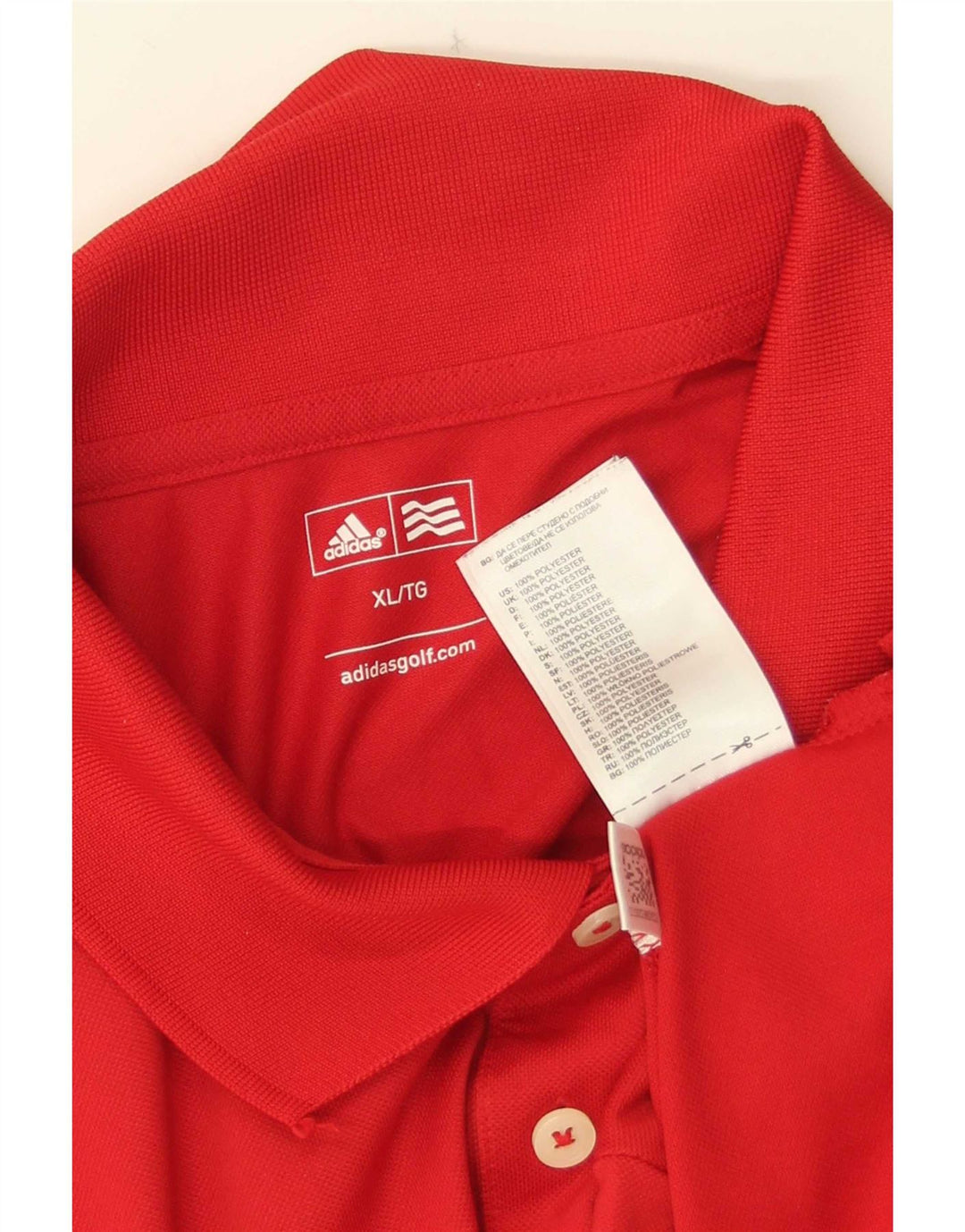 Ανδρικό πουκάμισο Adidas Polo XL κόκκινο πολυεστέρα