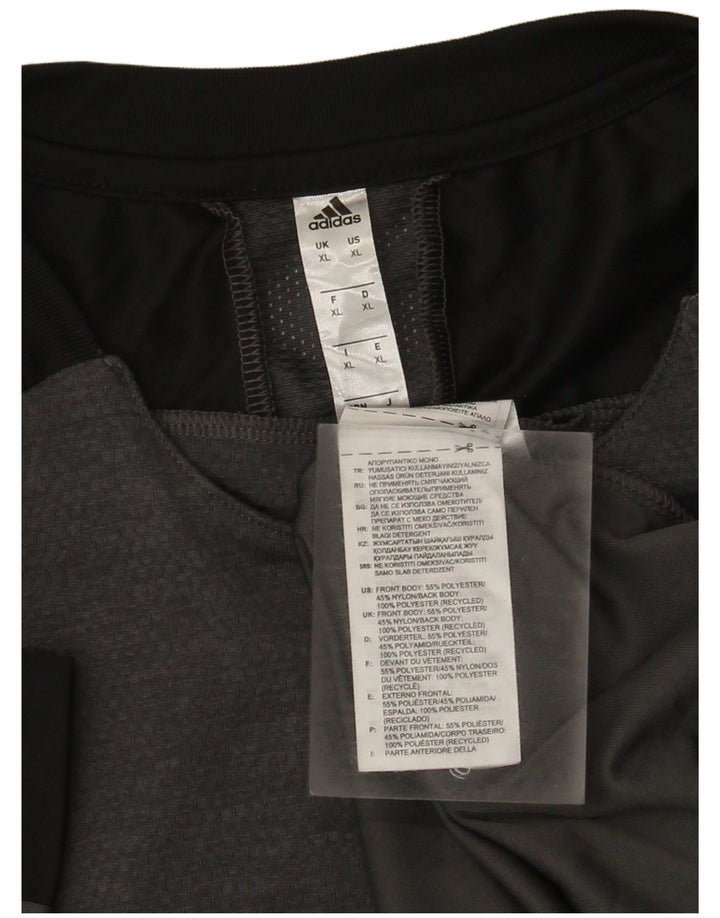Ανδρικό T-Shirt Adidas Top XL Grey Colourblock Polyester