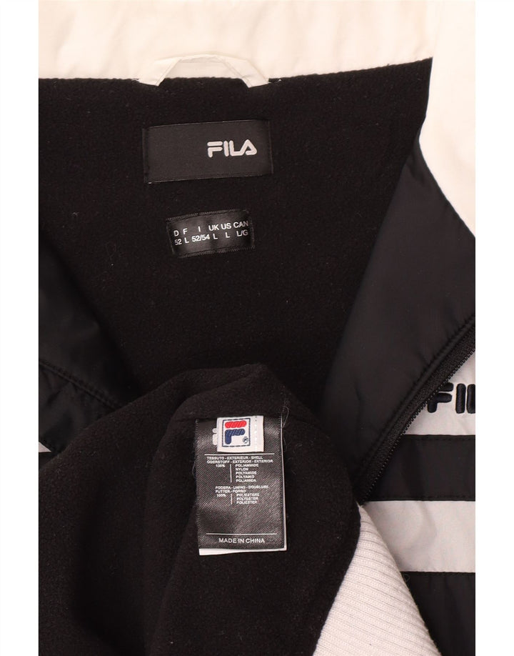 Fila Ανδρικό Bomber Jacket UK 40 Large Black Colourblock Polyamide
