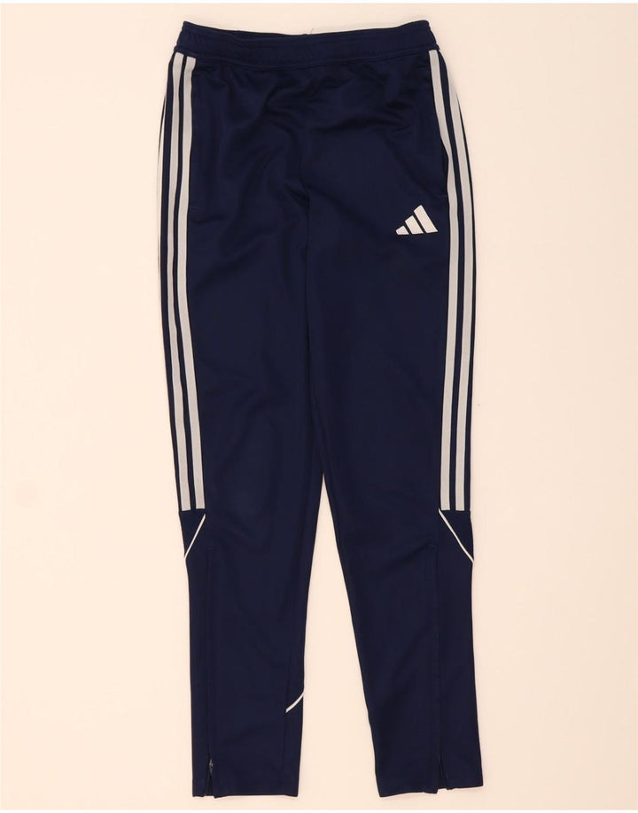 ADIDAS Boys Tracksuit Trousers 13-14 Years  Navy Blue Polyester Vintage Adidas and Second-Hand Adidas from Messina Hembry 