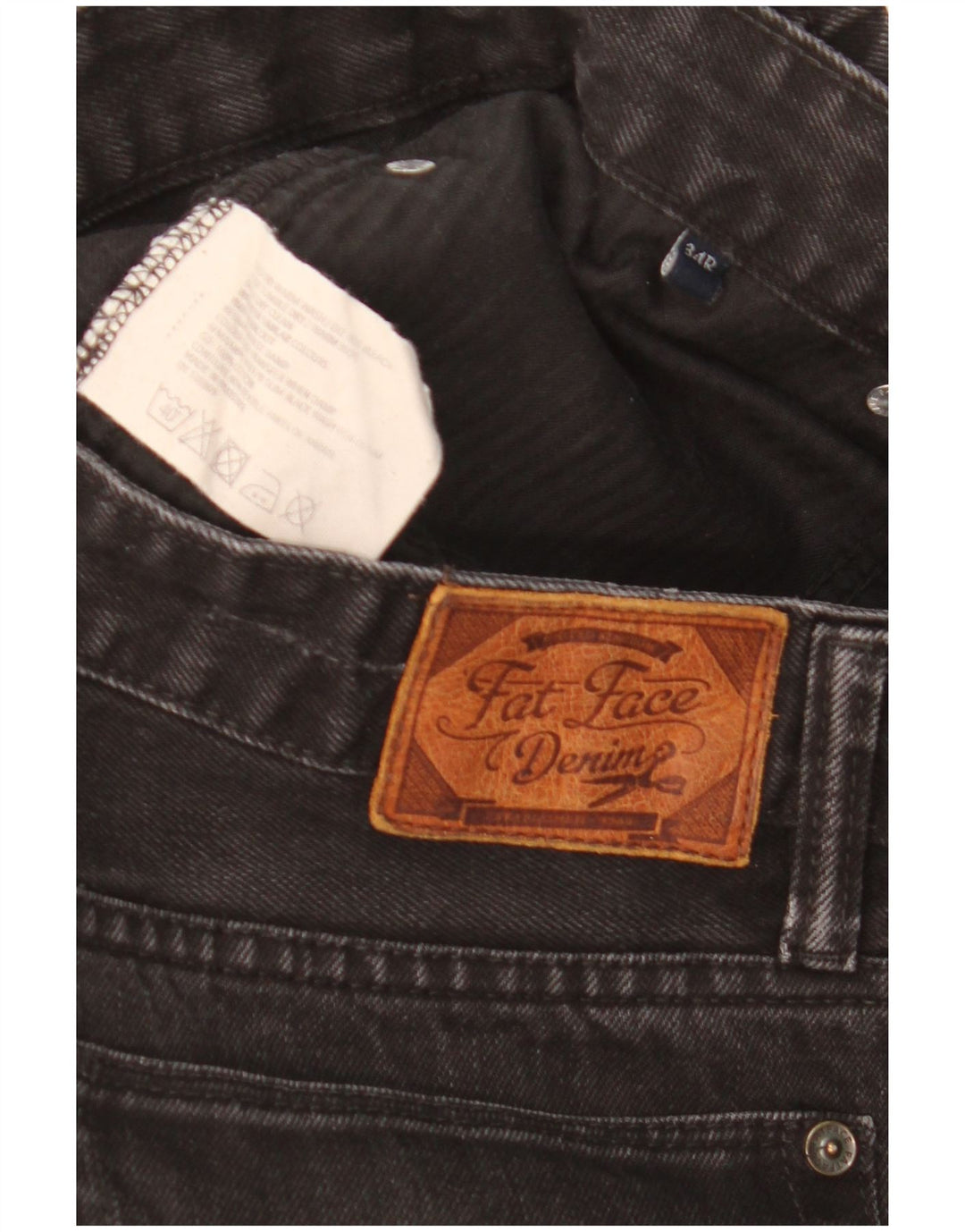 Fat Face Γυναικείο Slim Jeans W34 L31 Μαύρο βαμβακερό