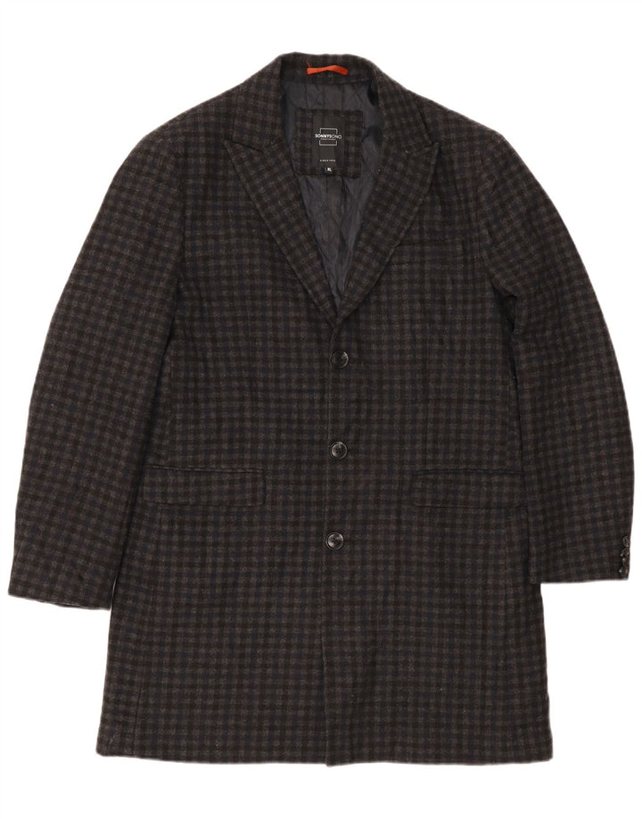 Ανδρικό πανωφόρι Sonny Bono UK 42 XL Grey Gingham
