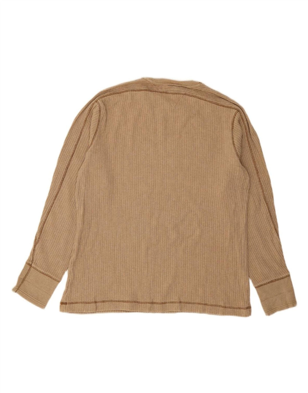 TOMMY HILFIGER Mens Top Long Sleeve Medium Beige
