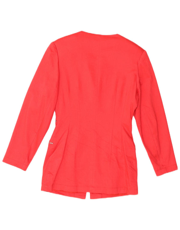 Vintage γυναικείο μπουφάν σακάκι UK 8 Small Red Viscose