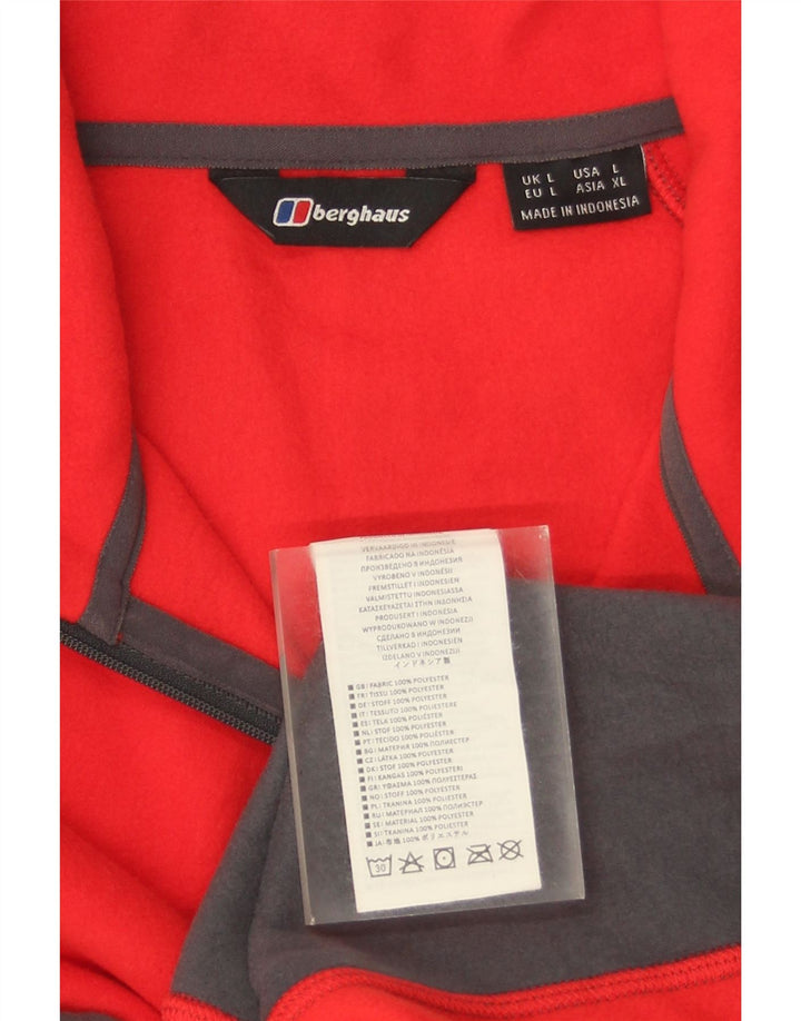 Ανδρικό φερμουάρ Berghaus Fleece Jumper με μεγάλο κόκκινο χρώμα πολυεστέρα