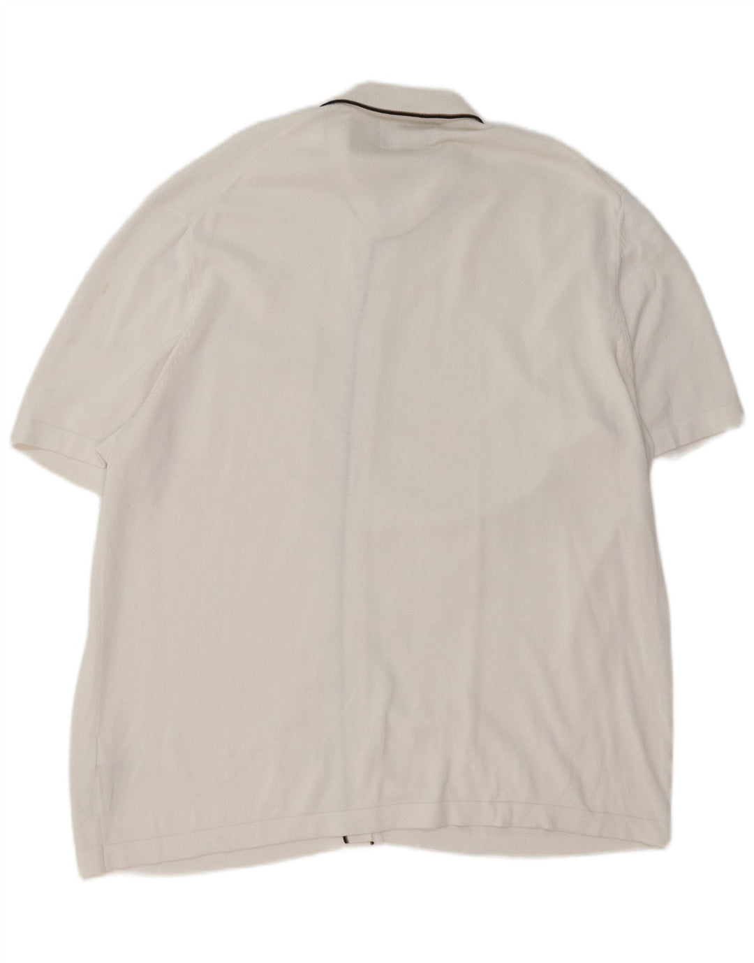 Ανδρικό πουλόβερ ζακέτα με κοντό μανίκι Marks & Spencer 2XL White Modal