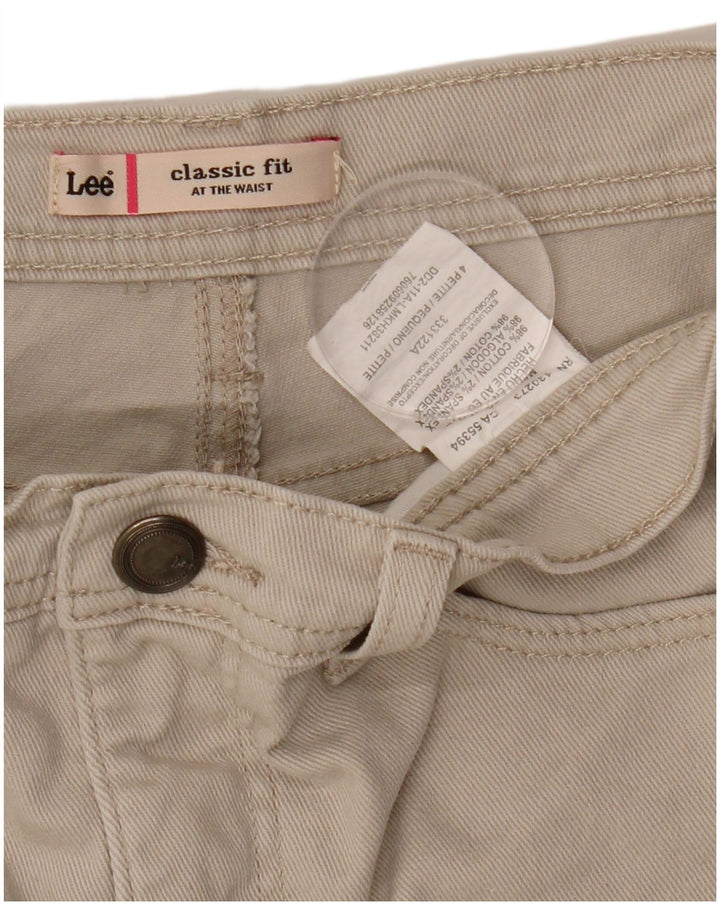 Lee Womens Petite Capri Jeans US 4 Small W27 L18 Beige