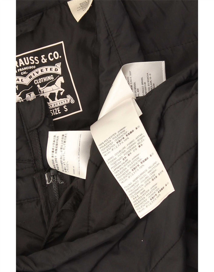 Ανδρικό μπουφάν με επένδυση Levi's UK 36 Small Black Polyester