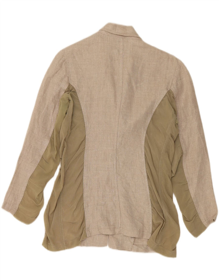 Liu Jo Γυναικείο μπουφάν blazer 3 κουμπιών UK 14 Medium Beige Colourblock