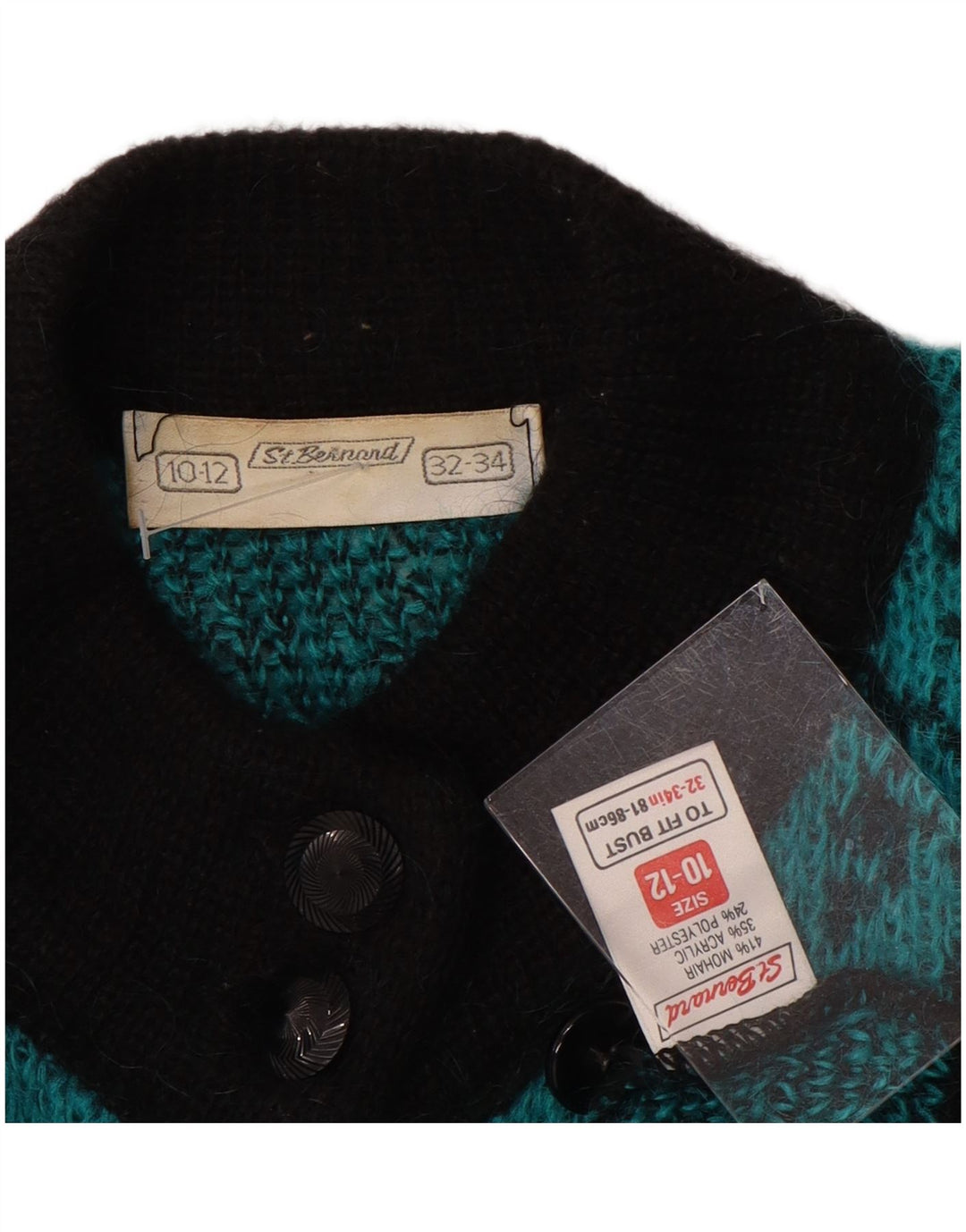 Γυναικεία ζακέτα St. Bernard UK 10/12 Medium Turquoise Houndstooth