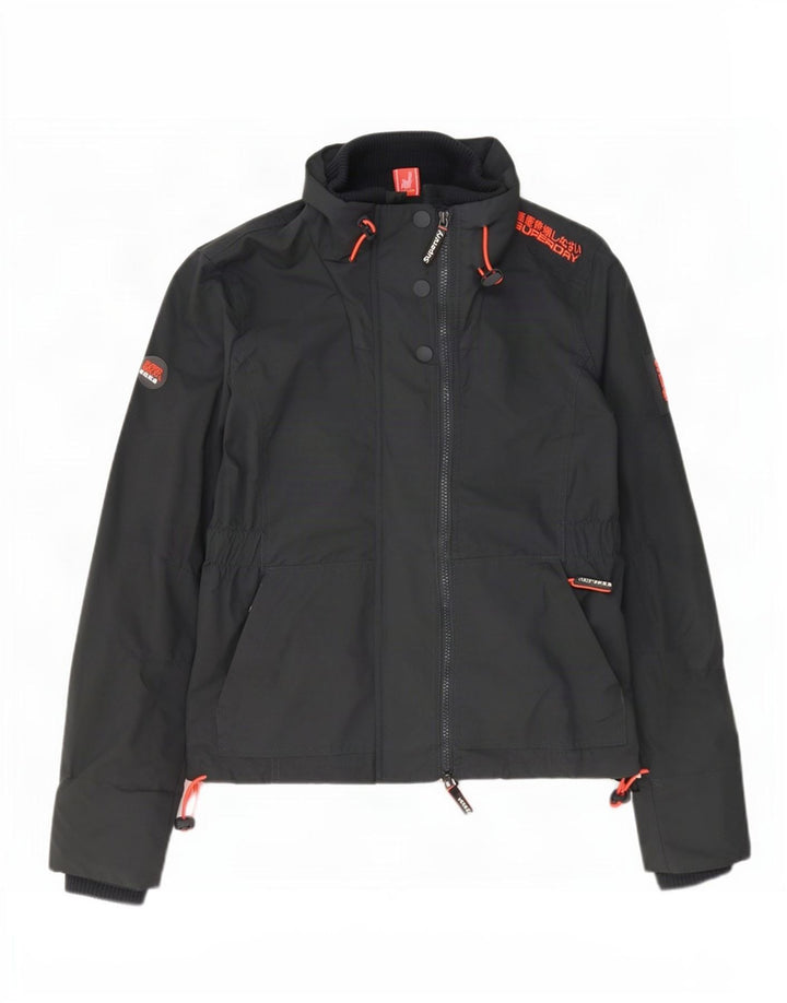 Superdry Γυναικείο Μπουφάν βροχής UK 14 Medium Grey Nylon