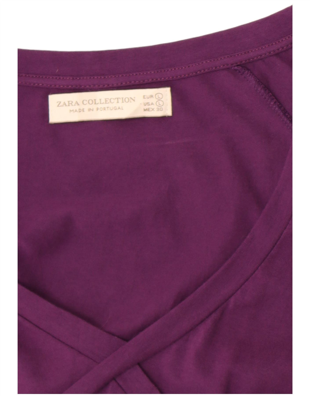 Zara γυναικείο τοπ μακρυμάνικο UK 16 Large Purple