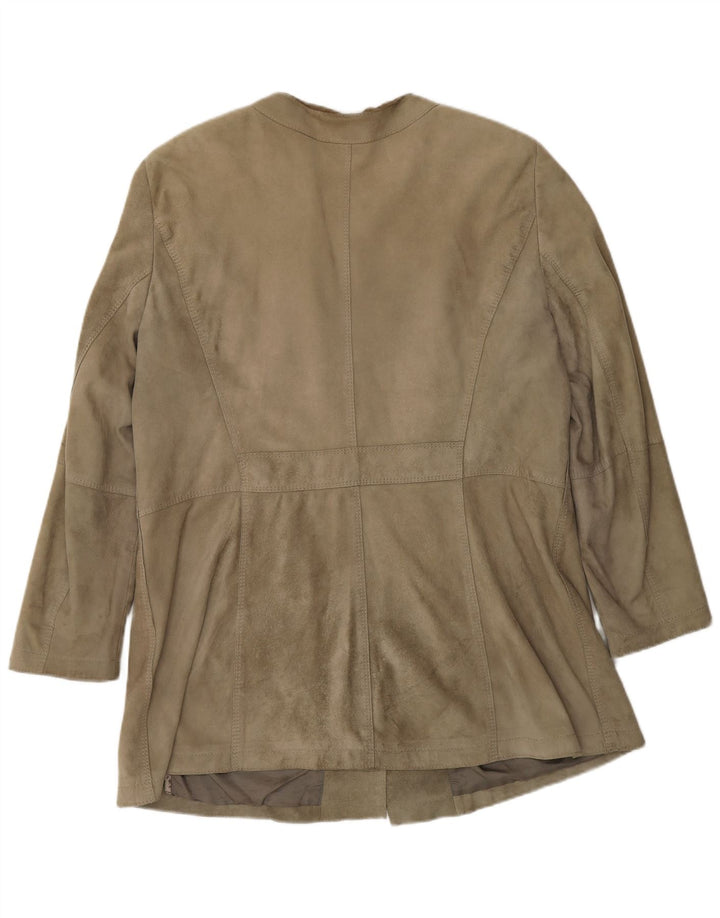 Gerry Weber Γυναικείο Suede Jacket UK 20 2XL Γκρι Δερμάτινο
