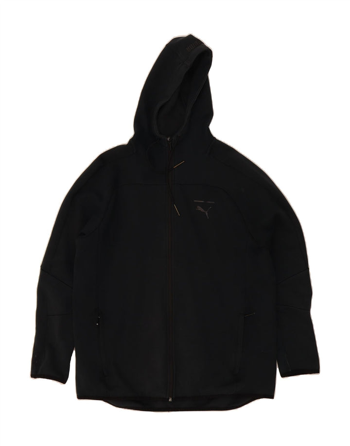 PUMA Mens Zip Hoodie Sweater Large Black Cotton Vintage Puma and Second-Hand Puma from Messina Hembry 
