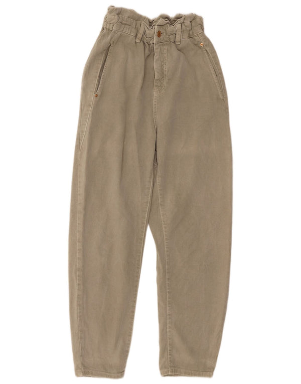 ZARA Γυναικείο κωνικό ψηλόμεσο παντελόνι EU 36 XS W26 L26 Γκρι