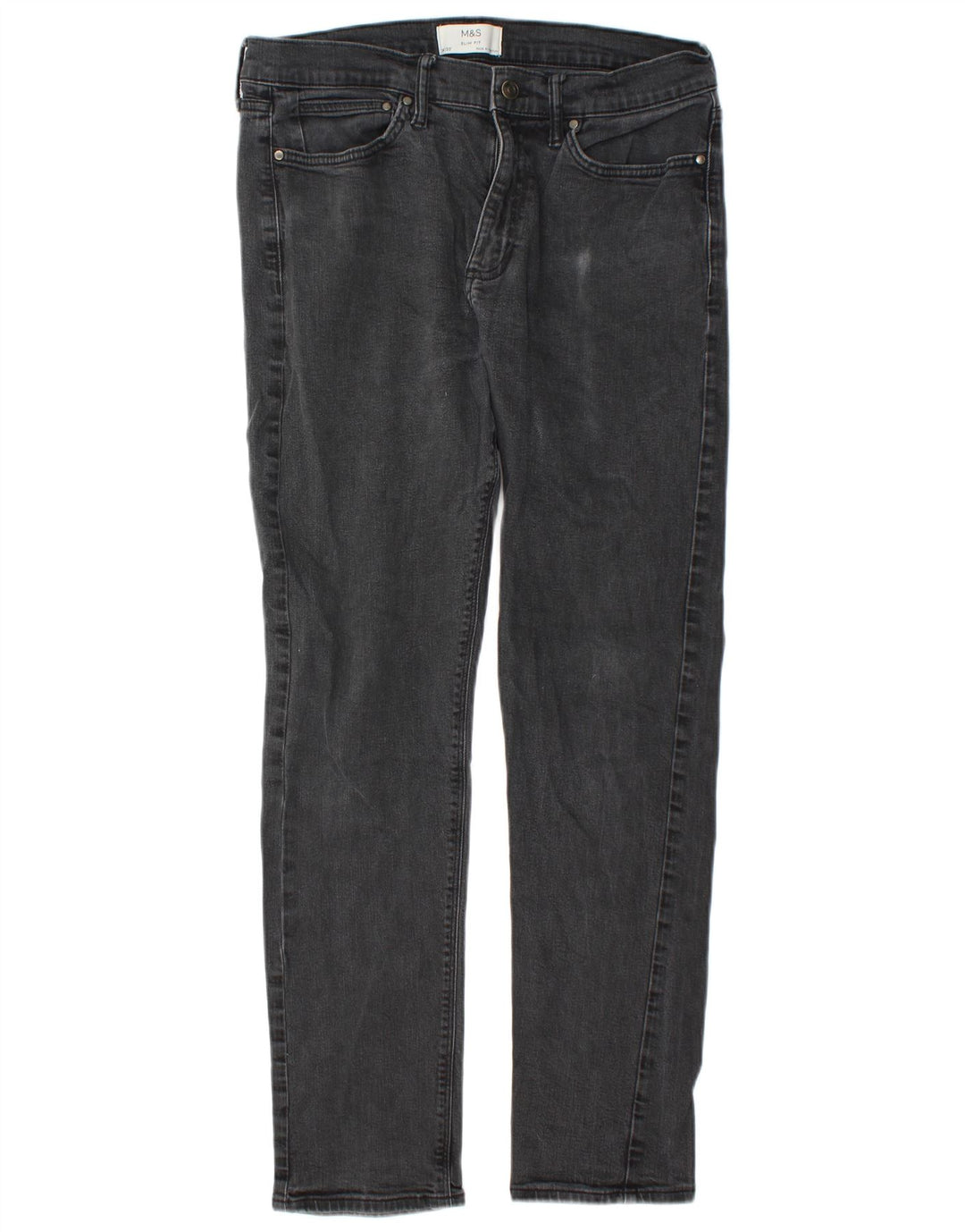 Marks & Spencer Ανδρικό Slim Jeans W34 L33 Μαύρο βαμβακερό