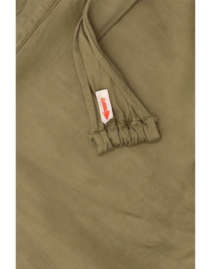 Zara Γυναικεία Mini Wrap Φούστα Small W26 Khaki Viscose