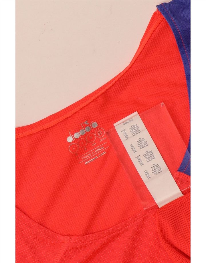 DIADORA Γυναικείο γιλέκο UK 16 Large Red Colourblock Πολυεστέρας